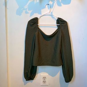 Express One Eleven Puff Sleeve Top